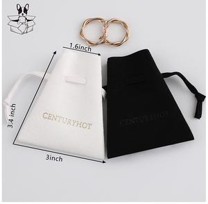Bolsas de microfibra para joyería PUPPYSEW, bolsa de embalaje de alta calidad para collares y pendientes, bolsa con cordón para joyería con logotipo - Product Image 5
