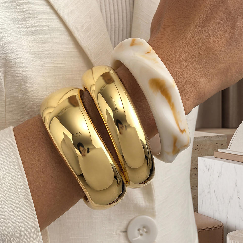 Factory Outlet Fashion Bracelets Colorfast 18k Gold Plated Bracelet ...
