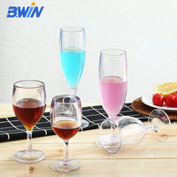 Vente en gros de verres à vin en plastique PC avec logo personnalisé pour restaurant