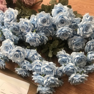 Bouquets <span class=keywords><strong>de</strong></span> <span class=keywords><strong>fleurs</strong></span> artificielles en soie, U-3299, blanc, Rose, pour décoration <span class=keywords><strong>de</strong></span> mariage, <span class=keywords><strong>livraison</strong></span> rapide - Product Image 4