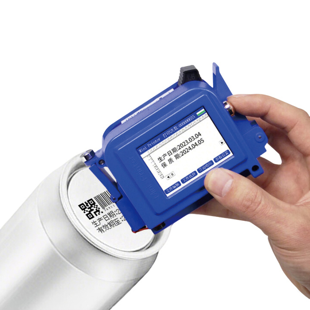 Mini Automatic Handheld Inkjet Device Fast Dry Solvent Ink for High-Speed Egg Batch and Expiry Date Printing Label Printer