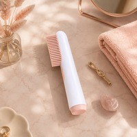 Cepillo Alisador de Cabello Inalámbrico de Cerámica, Recargable por USB, Calentamiento Rápido MCH, Iones Negativos, Apagado Automático, Anti-Quemaduras, para Viajes
