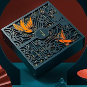 Luxury High Quality Double-Layer Opening <strong>Paper</strong> <strong>Box</strong> Customizable Logo Heat-Press <strong>Printing</strong> for Food Cosmetics Clothing Packaging - Product Image 1