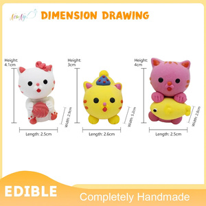 Solid 3D <strong>Cat</strong>-Shaped Animal Theme for Edible Cake Toppers Dessert Cupcake Decorations by Manufacturer for <strong>Cat</strong> Lovers - Product Image 2