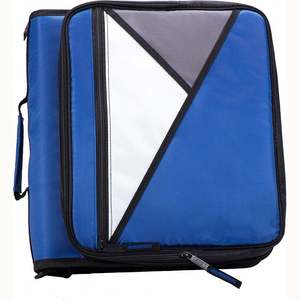 Échantillon gratuit BSCI, classeur à fermeture éclair facile à transporter, 3 anneaux avec plusieurs poches pour l'école et le bureau, classeur à fermeture éclair - Product Image 1