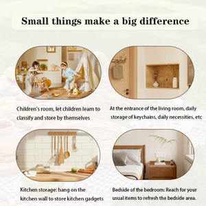 Inicio Sala de estar Dormitorio Cuerda de algodón Cesta tejida Se puede decorar con cesta de almacenamiento Ideas lindas - Product Image 4