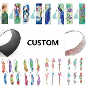 R-FQY034-047 2 pezzi di Design Mandala in pelle fatta <span class=keywords><strong>a</strong></span> <span class=keywords><strong>mano</strong></span> <span class=keywords><strong>segnalibri</strong></span> con nappa pittura diamantata <span class=keywords><strong>segnalibri</strong></span> promozionali - Product Image 6