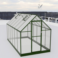Évents de toit réglables en polycarbonate avec cadre métallique écologique Portes coulissantes faciles à assembler Serre de pépinière en aluminium