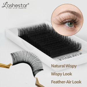 Lashestar Private Label Seiden-Wimperntrays Großhandel Individuelle Volumen-Wimpernverlängerungen Vegan 0,03 0,05 16-20mm Seidenwimpern - Product Image 3