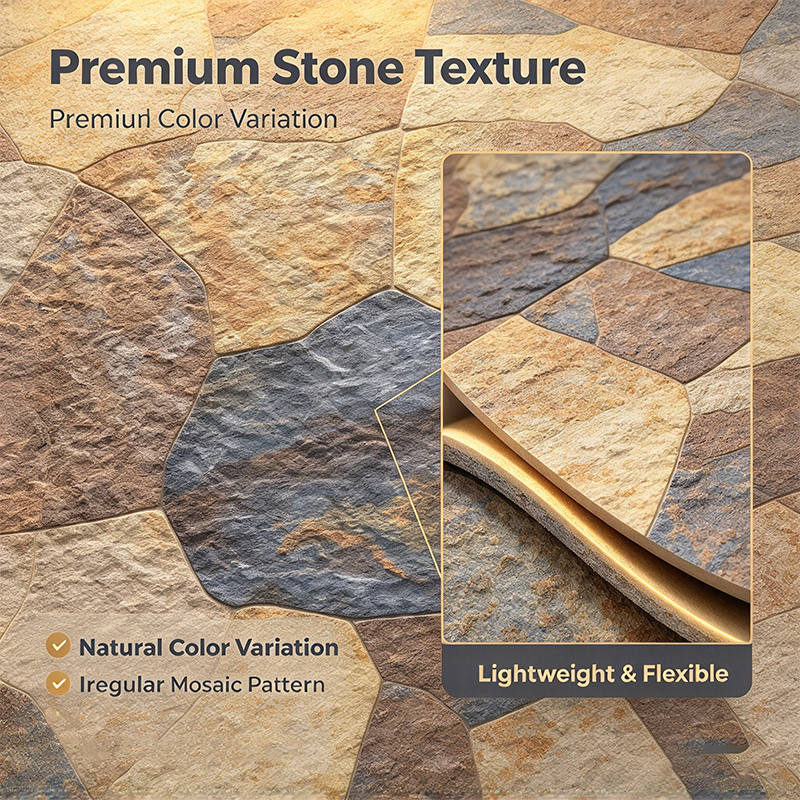 Interior Soft Wall Cladding Bendable Travertine Artificial Flexible ...
