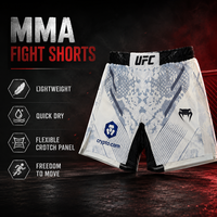 Shorts de boxe MMA pour adultes hommes, imprimé serpent blanc, séchage rapide, légers, respirants, taille élastique, tenue de sport