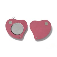 Porte-clés en bambou avec étui compact pour poudre pressée, blush cuit, illuminateur, correcteur et parfum solide
