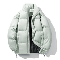 Veste en duvet à fermeture éclair en daim de haute qualité pour hommes, au prix de gros