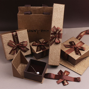 Vente en gros en usine petite boîte en carton kraft <span class=keywords><strong>blanc</strong></span> écologique pour l'emballage de bijoux - Product Image 5