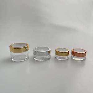 3G 5G 10g Ronda Oro Ventana Tapa Frascos Maquillaje Brillo Tarro Plástico Brillo Contenedores Tarro Contenedor Vacío Portátil para Uñas. - Product Image 3
