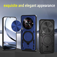 Casing HP ZTE Nubia Focus Pro 5G dengan Pelindung Lensa Geser, Anti Benturan, dan Penyangga, untuk Nubia Neo 3 Neo2 Music 4G, Ring Armor Back Cover