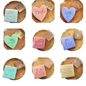 Fatto a mano in argilla acrilica sigillo di sapone timbri naturale trasparente manico con vari modelli per ufficio fai da te matrimonio o uso regalo - Product Image 4