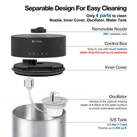 Humidificateur frais de brume ultrasonique détachable d'acier inoxydable de technologie flottante pour la grande pièce
