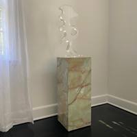 Cube en Onyx de Marbre Poli de Taille Personnalisée Décoration Maison Socle en Marbre Onyx Vert Table Basse