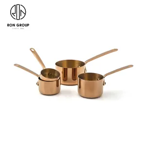 Set di Pentole Antiaderenti in Acciaio Inox, Padelle e Pentolini in Rame Dorato Rosa, Mini Utensili da Cucina per Ristoranti - Product Image 3