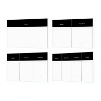 Interrupteur mural intelligent Wi-Fi US DIY à commande vocale 2,4 GHz avec panneau en verre 1 à 4 boutons pour la maison, compatible Alexa Google Home