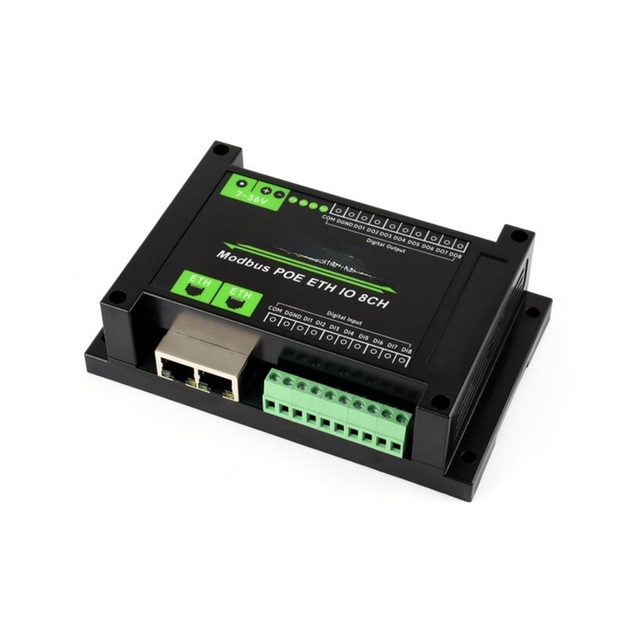 Industrial 8-Ch Ethernet Digital Input/Output Module Modbus RTU / TCP Protocol Supports PoE Power Supply With Various Isolation