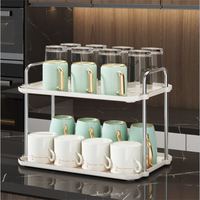 Étagère de rangement multifonctionnelle moderne de luxe en ABS et aluminium pour cosmétiques, cuisine, salon et vaisselle