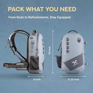 Mochila de Pesca Impermeable con Soporte para Caña, Muestra Gratuita |   Compartimento Principal Sumergible |   Bolsa de Pesca Flotante para Mosca - Product Image 3