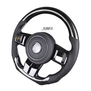 Volante de fibra de carbono en forma de D para <span class=keywords><strong>Jeep</strong></span> Wrangler <span class=keywords><strong>Compass</strong></span> Cherokee <span class=keywords><strong>Precio</strong></span> de fábrica Cuero perforado azul negro de lujo - Product Image 6