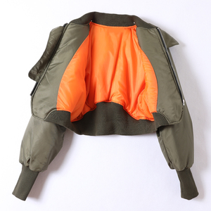 Custom Women's Spring/summer <strong>Sheer</strong> blazer <strong>Jackets</strong> Top Croppedd Varsity <strong>Jackets</strong> Streetwear for Wholesale Women 2023 - Product Image 2