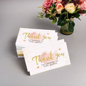 Tarjeta de agradecimiento personalizada a todo color, papel artístico, tarjeta de regalo postventa impresa en offset para vendedores de <span class=keywords><strong>Amazon</strong></span> - Product Image 2