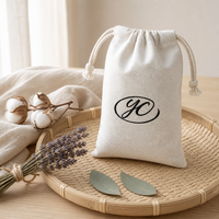 Vente en gros Sac en lin pour téléphone portable avec cordon de serrage Pochette en grains de café en jute avec logo personnalisé 10*21cm de couleur naturelle