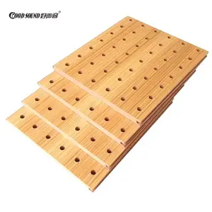 GoodSound 3d Model Design Auditorium Hall Decoration Wall Ceiling Perforated Plate Wood Acoustic Wooden Acoustic Panels