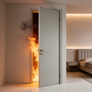 Porte coupe-feu à <span class=keywords><strong>prix</strong></span> d'usine, film PVC ignifuge 60 minutes, résistant à l'humidité, taille personnalisée, garantie 2 ans, pour toilettes publiques - Product Image 3