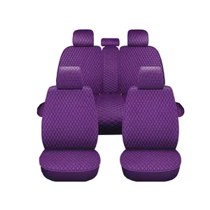 MESOROCK Purple Leather Japanese Car Seat Cover set for honda crv Practical Car Cover Seat for Toyota Land Cruiser Prado 2010