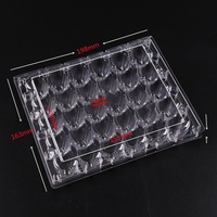 Boîte à œufs de caille en carton PET transparent, 18 alvéoles, rectangulaire, emballage alimentaire transparent, couvercle personnalisable, épaisseur réglable