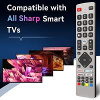 SHWRMC0133 Control remoto IR compatible con Sharp TV, SHW/RMC/0133 Remote con botones Prime Video Google Play Netflix YouTube