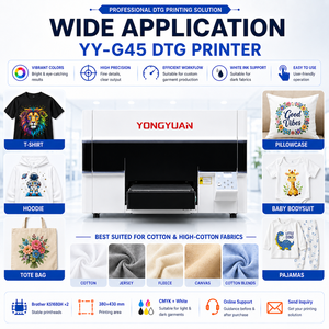 เครื่องพิมพ์อุตสาหกรรมแบบ DTG รุ่น YY-G45 เครื่องพิมพ์สิ่งทอแบบ Smart Direct Garment ความละเอียดสูง 2400DPI อุปกรณ์พิมพ์<span class=keywords><strong>เสื้อ</strong></span>ยืดแบบกำหนดเอง ยี่ห้อ New Brother - Product Image 6