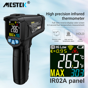 MESTEK Thermometers with <strong>Temperature</strong> Non-contact Laser IR02A Digital Meter Tester Thermometer with <strong>Temperature</strong> <strong>LCD</strong> <strong>Display</strong> - Product Image 4