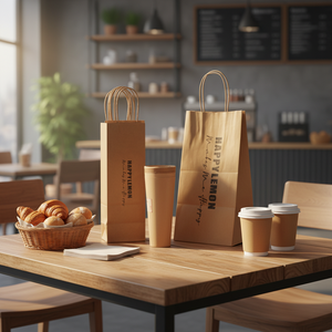 Sacchetti di Carta Kraft Marrone Riciclata Biodegradabile per Imballaggio e Trasporto, Produzione Personalizzata all'Ingrosso da Produttori Cinesi - Product Image 6