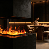 Cheminée à vapeur d'eau 3D Inno-Fire de 48 pouces, simulation de flamme, foyer atomisant 3D