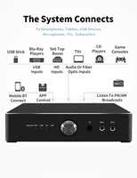 IHOMELIFE Fabrika Tedarikli Yüksek Güçlü HLQ-300W/600W Alüminyum Masaüstü Ev Tipi Mini 3 Kanallı Profesyonel Alıcı Amplifikatör