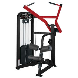 Máquina de entrenamiento comercial para gimnasio, con placa de acero ajustable, <span class=keywords><strong>brazos</strong></span> fijos para pull-down, para pecho y espalda, con pin de seguridad y selección de carga. - Product Image 2