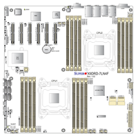 Motherboard Server E-ATX MBD-X9DRD-7LN4F dengan Dual LGA-2011 (Socket R) Intel C602J, Mendukung DDR3