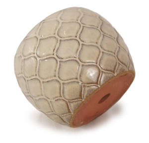 Pot de fleurs en céramique léger et écologique avec un design rustique, pot sur pied pour l'intérieur/l'extérieur, pour le jardin et la terrasse - Product Image 3