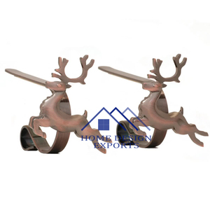 Cerf en cours d'exécution porte-bas de Noël cintre en métal support utilitaire - Product Image 3