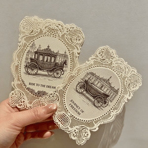 Cartes de journal en dentelle découpées au laser de luxe, papier vintage <span class=keywords><strong>Ephemera</strong></span> pour la décoration de scrapbooking - Product Image 2