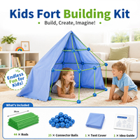 Kit de construction de fort pour enfants, jouet éducatif STEM, construction DIY, maison de jeu créative, château, tunnel, tour, blocs de construction, cadeau