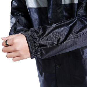 Conjunto de impermeable y pantalones de lluvia estilo Cross Border, con forro de malla de doble capa, para motocicleta, vehículo eléctrico, viajes, adulto, largo, azul - Product Image 1