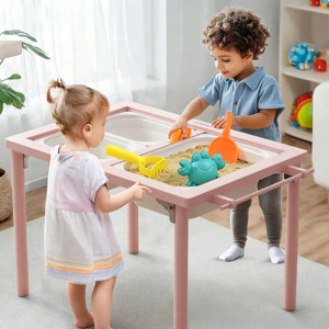 Sensory <b>Table</b> for Kids Draw and Play Sensory Kids <b>Table</b> with 2 Large Storage Bins and 4 Montessori Activity Boards - Product Image 2